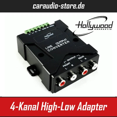 Adattatore/Convertitore Alto-Basso 4 Canali 4x50 Watt Max Auto-Hifi - Hollywood HLC4 - Immagine 1 di 2