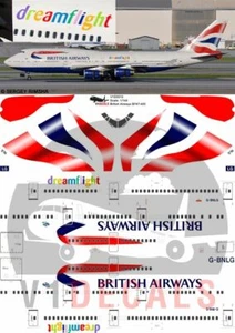 Calcomanías V1 Boeing 747-400 British Airways Dreamflight para kit modelo Revell 1/144  - Imagen 1 de 8