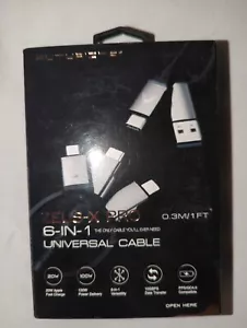 Futurizta Zeus-X PRO 6-in-1 Universal Cable 0.3M/1FT - Picture 1 of 4