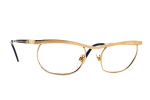 1970s vintage gold plated eyeglasses RODENSTOCK CORA 1/10 12k gold cat eye frame - Picture 1 of 12