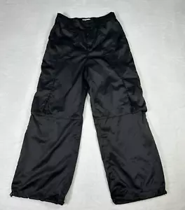 Celebrity Pink Pants Womens Large Black Parachute Cargo Comfy Loose Lightweight - Picture 1 of 13