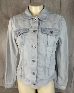 Banana Republic Jean Jacket Lite Wash Denim Coat Button Up Women S (Chest 34”) - Picture 1 of 24