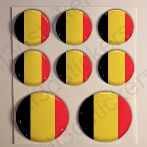 Stickers Belgium Gel Domed Resin 3D Flags Belgium Vinyl Sticker Decals Helmet - Bild 1 von 1