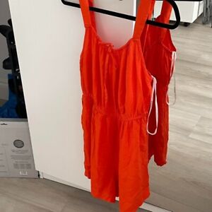 Primark Orange Sleeveless Playsuit Size 12 BNWOT