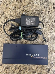 NETGEAR FS108P 8-PORT 10/100 Mbps PROSAFE SWITCH ~ With Adapter - Picture 1 of 5