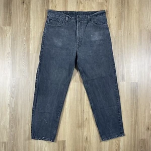 Jeans De Colección Levi’s 550 Para Hombre 40x30 (38x30) Negros Relajados Cónicos Años 90’ HECHOS EN EE. UU. - Imagen 1 de 17