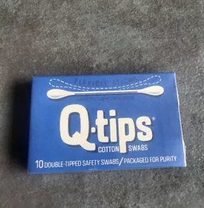 Hisopos de algodón flexibles Q-Tips vintage (10 unidades) #291756 - 100 % algodón NUEVO - Imagen 1 de 3