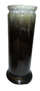 Vtg Vase Robinson Ramsbottom Pottery Drip Glaze Brown Gray 9.5" Tall MCM Retro - Picture 1 of 4