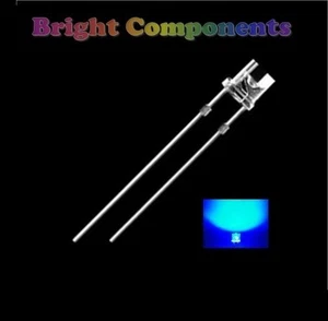 50 x blaue LED 5 mm Flat Top - ultrahell (9000 mcd) - UK-Verkäufer - Bild 1 von 1