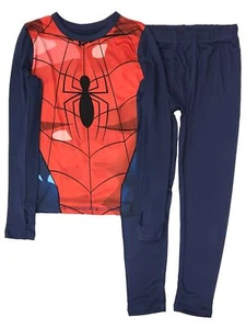 Cuddl Duds Boys Blue & Red Spiderman Thermal Underwear Long Johns M 8-10 - Picture 1 of 1