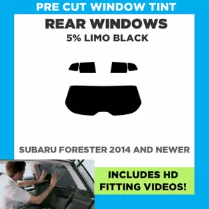 Pre Cut Window Tint For Subaru Forester 2014 5% Limo Rear - Picture 1 of 6