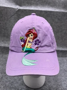 Disney The Little Mermaid Hat Cap Strap Back Youth Girls Medium Purple Cotton - Picture 1 of 12