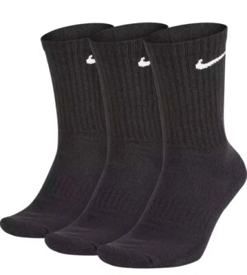 Calcetines de entrenamiento Nike 3PK Everyday Cushion Crew unisex talla XL 12-15 NUEVOS SX7664-010 Foto 1 de 4