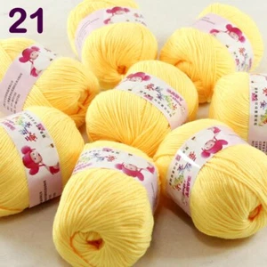 Sale 8 Skeinsx50gr DK Baby Cashmere Silk Wool Children Hand Knit Crochet Yarn 21 - Picture 1 of 19