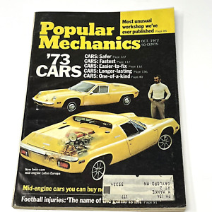 1972 Popular Mechanics Magazine New Mid Engine Cars Mini Computer Lotus Europa