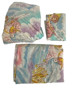 Vintage 1985 She-Ra Princess of Power Full Sheet Set W/ 1 Pillowcase Burlington - Picture 1 of 18