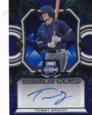 2023 Elite Extra Tommy Specht Autograph Auto Hidden Gems HG TSP PWE - Image 1 of 2