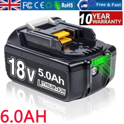 BONACELL For Makita 18V 6.0Ah LXT Li-Ion BL1830 BL1850 BL1860 BL1820 LED Cordless Battery