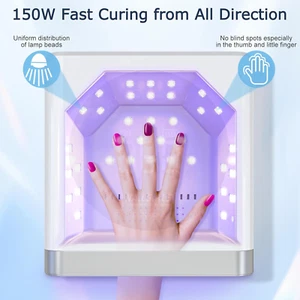 NAILGIRLS Cordless Rechargeable UV LED Nail Lamp, 150W UV Light for Gel Nail,... - Picture 1 of 7