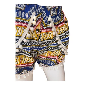 Pantalones cortos unisex de Tailandia estilo informal mezcla azul - Imagen 1 de 4