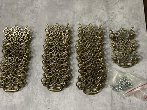 Set of 33 Antique Victorian Cast Brass Color Drawer Pulls - Picture 1 of 6