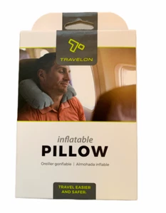 Inflatable Travel Neck Pillow for Airplane Train Car - Picture 1 of 2