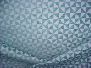 13-5/8Y Lee Jofa 2008129 Tango Aqua Blue Geometric Chenille Upholstery Fabric - Picture 1 of 4
