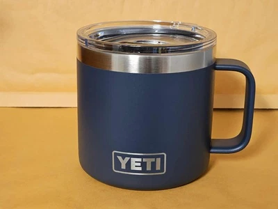 YETI Rambler 14oz Stainless Steel Insulated Mug W/ Lid - Navy Blue  - Image 1 of 4