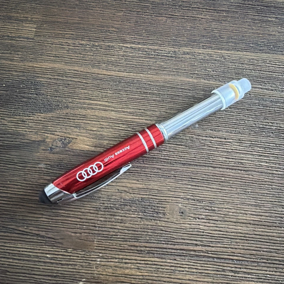 Audi Ballpoint Pen W/ LED Flashlight- Handsome, Heavy, Silver - Audi Collection - image 1 of 4