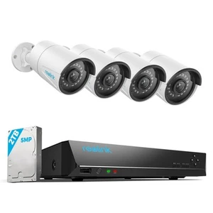 8CH 5MP Security Camera System, 4pcs Wired PoE Cameras for Home Security Outd... - Picture 1 of 8
