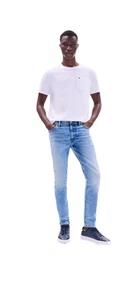 Jeans skinny elasticizzato Tommy Hilfiger alto elasticizzato skinny 33/32 denim medio alto uomo - Foto 1 di 6
