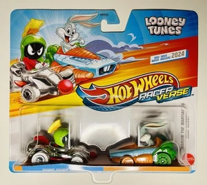 Hot Wheels Racer Verse Looney Tunes 2 Pack - Marvin the Martian + Bugs Bunny - Picture 1 of 4
