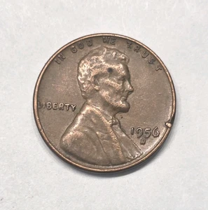 1956-D D/D Lincoln Wheat Penny Rpm, Die Chip On Rim. - Picture 1 of 15