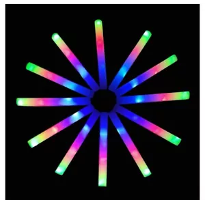 Colorful Foam Glow Sticks Bulk - Perfect for All Parties, Weddings and Raves - Picture 1 of 3