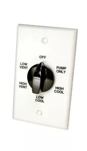 6-Position Evaporative Cooler Wall Switch Control Dial With Mounting Hardware - Picture 1 of 5