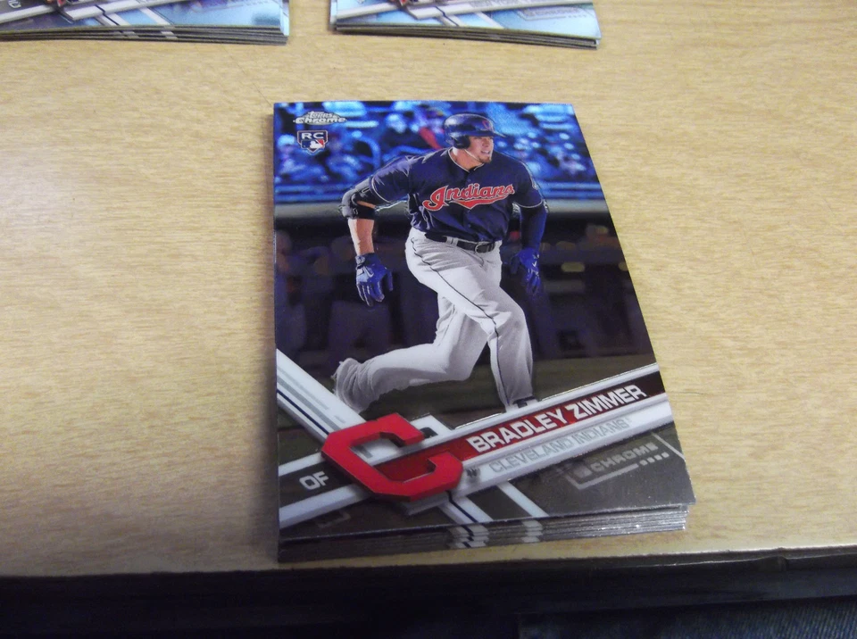 2017 TOPPS CHROME UPDATE #HMT7 BRADLEY ZIMMER INDIANS - Image 1 of 1
