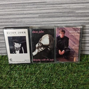 Elton John Audio Cassette Tape Bundle x3 Ice On Fire Sleeping with Past  - Picture 1 of 8