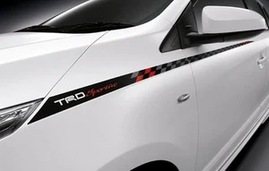 TOYOTA YARIS 2014 PAIR GENUINE SPORTIVO BLACK STICKER FROM LH + RH - Picture 1 of 1