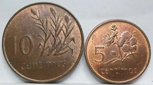 MOZAMBIQUE Republic lot 5 10 centimos 1975 UNC Not Issued Samora Scarce #B81 - Picture 1 of 6