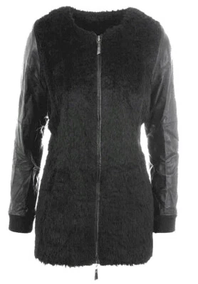 $748 Eileen Fisher винтажный Suri альпака куртка X маленький 2 4 кожаные рукава новый с Ярлыками - Изображение 1 из 4