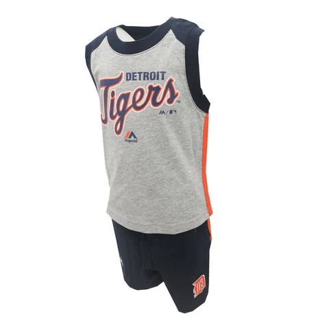 Detroit Tigers MLB Toddler Size Sleeveless Tank Top Shirt & Shorts Combo Set New Cover