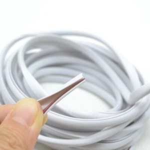 Sello de goma en forma de U de 16 pies protector de borde de moldeo tira blanca - Imagen 1 de 6