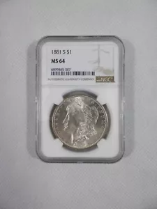 1881-S NGC Graded MS64 Silver Morgan Dollar Uncirculated - Bild 1 von 2