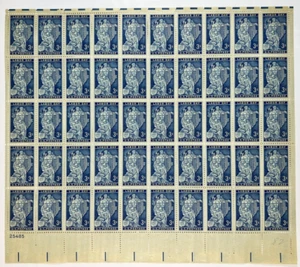 Scott 1082 - 1956 Festa del lavoro foglio completo di 50 francobolli US 3¢ MHN - Foto 1 di 2
