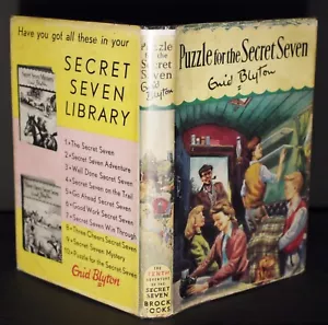 Enid Blyton Puzzle For The Secret Seven 1st Edition in D/J 1958 - Foto 1 di 10