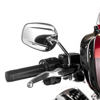 Espejos retrovisores cromados para motocicleta Harley Davidson DYNA SUPER GLIDE FAT BOB Foto 1 de 4