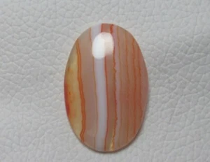 Orange Banded Agate Cabochon Oval 27.70 Cts loose Gemstone H 3902 - Picture 1 of 7