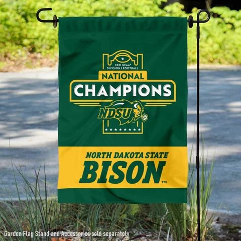 North Dakota State Bison Official 2021 D1 Football National Champions Garden Cover