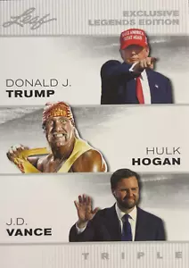 Donald Trump / Hulk Hogan / J.D. Tarjeta de lucha libre exclusiva de Vance 2024 #ELE-11 - Imagen 1 de 2