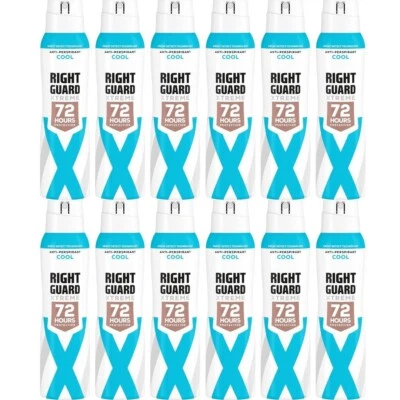Right Guard Anti-Perspirant Deodorant Women Xtreme Cool 150 ml x 12